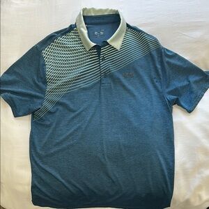 Under Armour Men’s Teal Polo with Light Green Contrast Collar